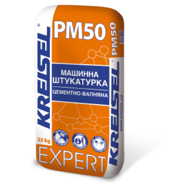 KREISEL PM50 /25 кг Цементно-вапняна штукатурка машинного нанесення EXPERT