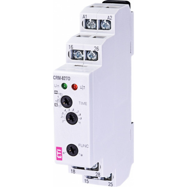 Реле затримки вкл. / Викл CRM-82TO 12-240V AC / DC (2x8A_AC1) ETI