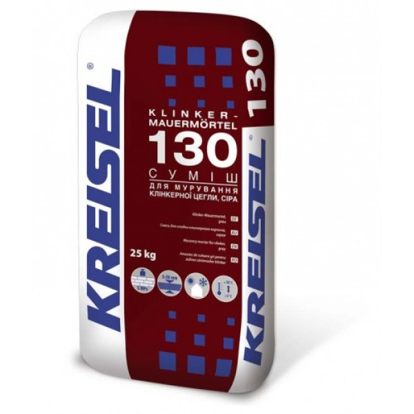 Kreisel 130 Суміш для кладки клінкерної цегли сіра 25кг (пал. 42шт)