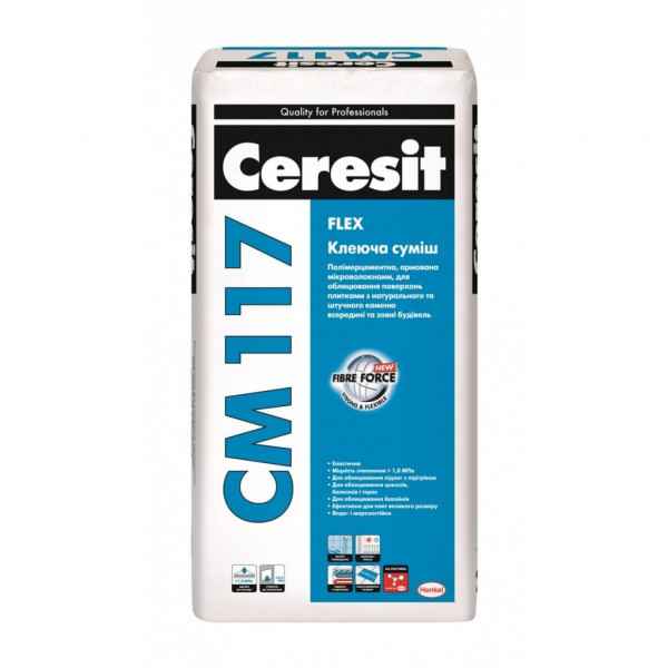 CERESIT CM 117 25кг Клеючий еластичний розчин
