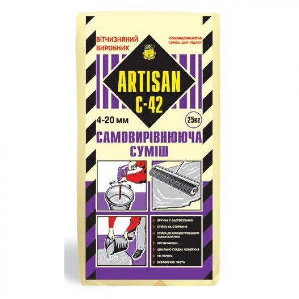 Суміш cамовирівнююча Artisan С-42 до 20мм, 25кг