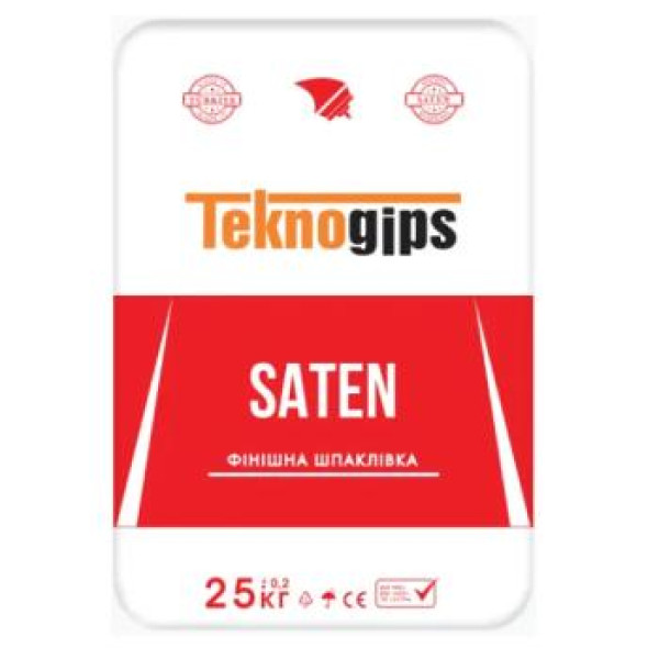 Шпаклівка (SATEN) TEKNO GIPS, 25 кг (пал.54шт)