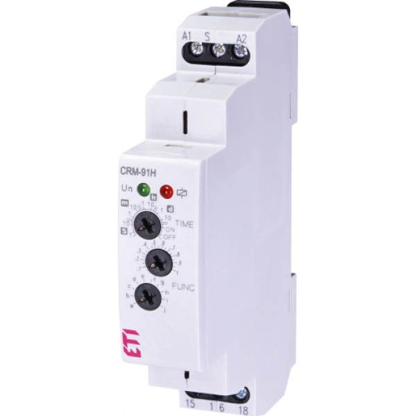 Багатофункційне реле часу CRM-91H UNI 12-240V AC / DC (1x16A_AC1) ETI