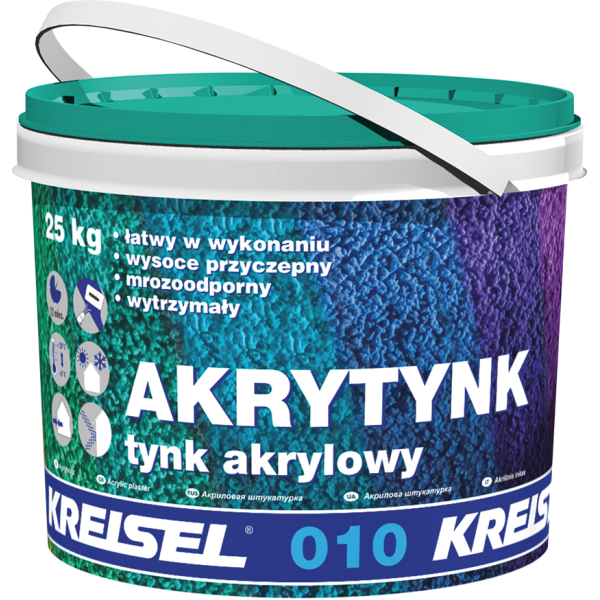 Kreisel Штукатурка акрилова AKRYLPUTZ 010 1,5; 2,0; 3,0 мм "короїд" база (відро 25кг.)