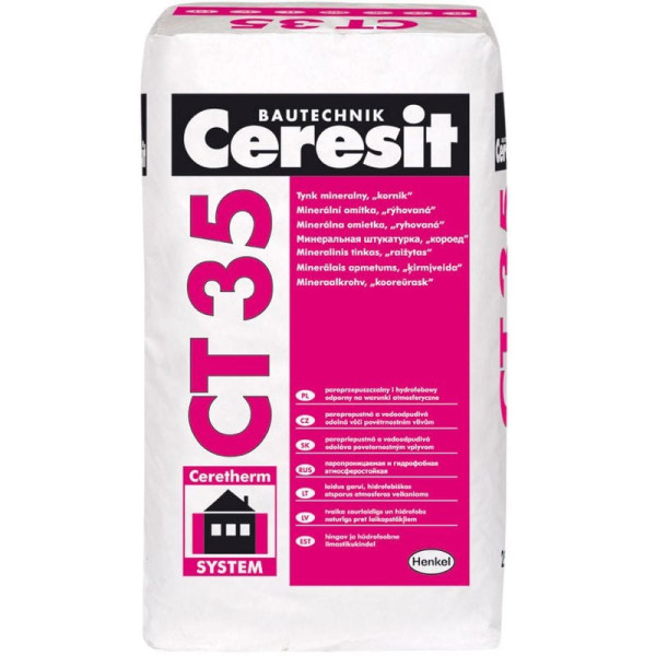 Штукатурка Ceresit СТ 35 декор. мінерал. короїд, 2,5 мм, 25 кг