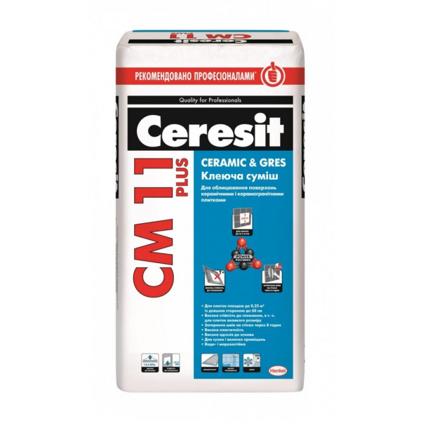 Ceresit CM 11 Plus Клеюча суміш для плитки 25кг