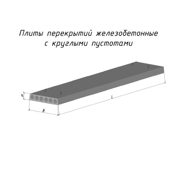 Плита перекриття ПК 60-12-8 Плита перекриття ПК 60-12-8