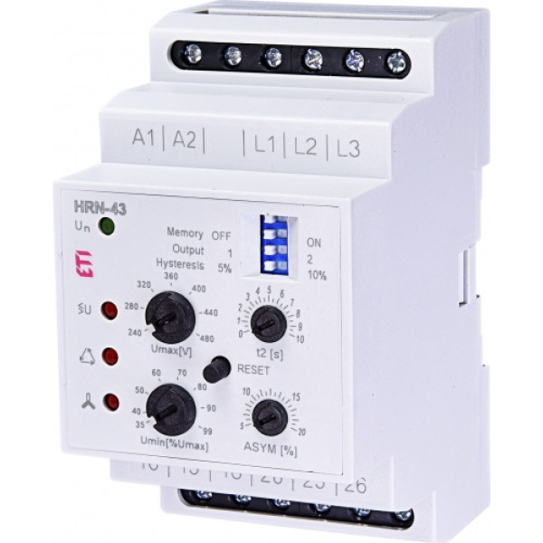 Реле контролю напруги HRN-43N 230V (3F, 2x16A_AC1) з нейтраллю ETI
