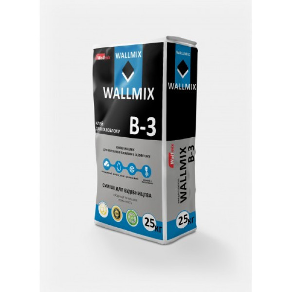 Клей для газоблоку  Wallmix B-3 25кг