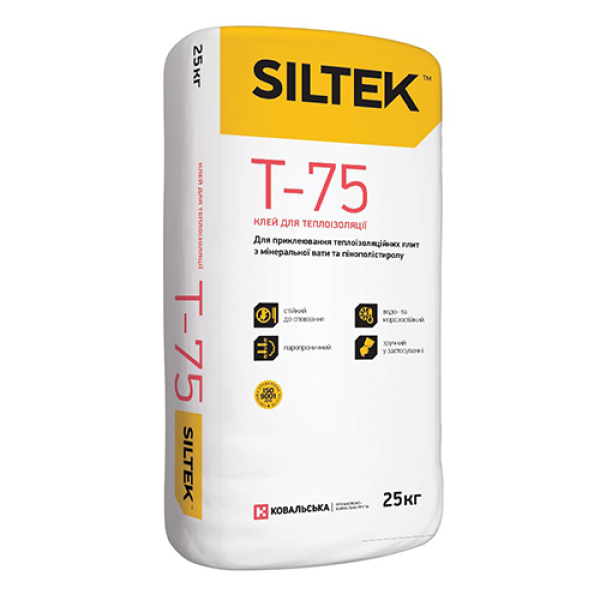 Siltek Т-75 Клей для теплоізоляції 25 кг (пал. 54 шт)