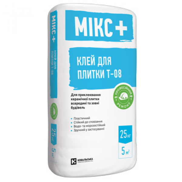 Siltek Т-08 Мікс+ Клей для плитки 25 кг (пал. 54 шт)