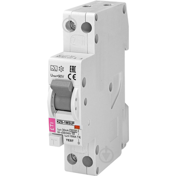 Діфавтомат KZS-1M SUP C 25 / 0,03 тип A (6kA) (верхнє підключення) ETI