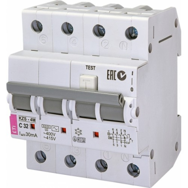 Діфавтомат KZS-4M 3p + NC 25 / 0,03 тип AC (6kA) ETI