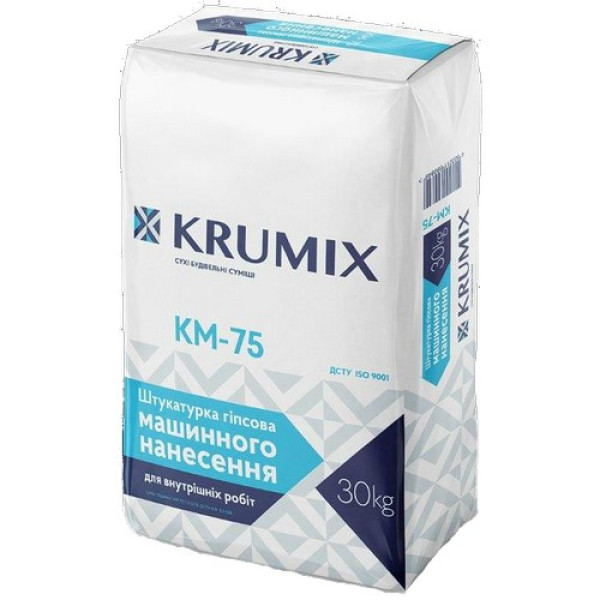 Штукатурка гіпсова машинного нанесення КМ-75 KRUMIX (30кг)