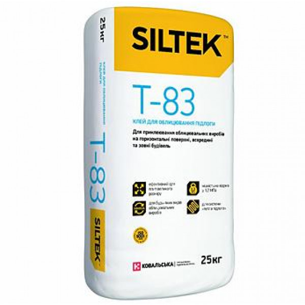 Клей Siltek Т-83  для облицювання підлоги 25 кг (пал. 54 шт)