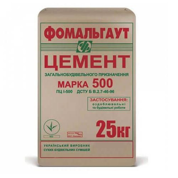 Цемент М-500 ПЦ I палети Д 0 Полимин