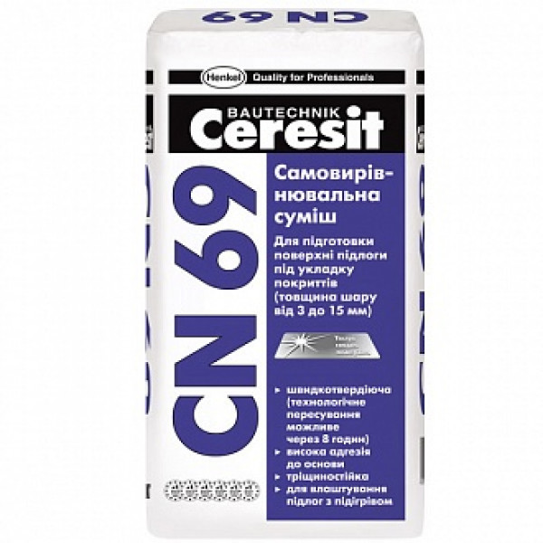Ceresit CN 69 25кг швидкотвердіючий вирівнюючий розчин 3-15