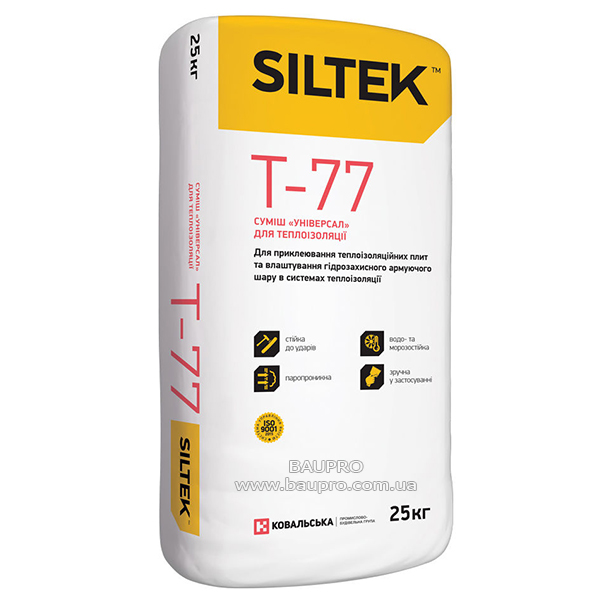 Суміш "УНІВЕРСАЛ" для теплоізоляції Siltek Т-77  25 кг (пал. 54 шт)