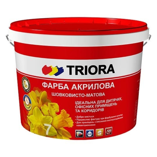 Фарба NEW інтер’єрна 10л, що миється ТМ TRIORA