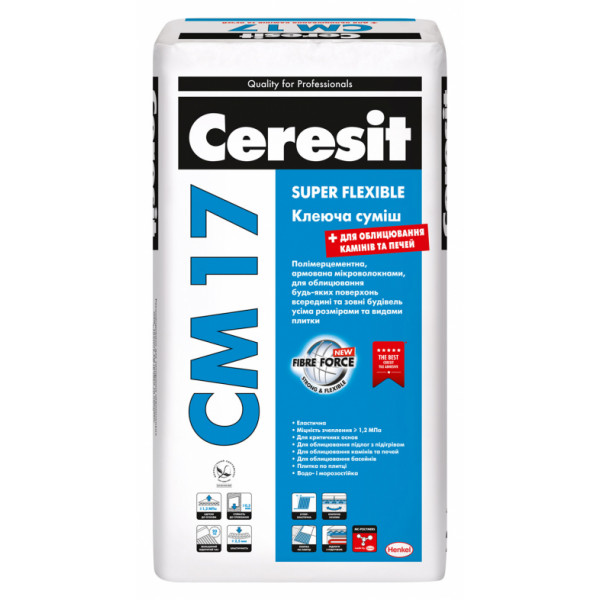 Ceresit CM 17/25кг Еластичний клеючий розчин (пал. 48шт)
